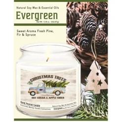 Courtside Market Christmas Trees Infused Wax Candle With Lid