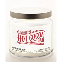 Courtside Market Hot Cocoa Bar Wax Candle In Glass Jar With Silver Lid