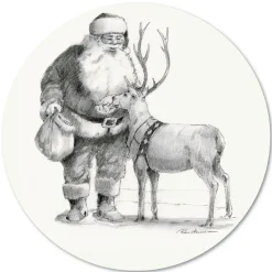 Courtside Market Santa's Love 12X12 Circular Wood Decor