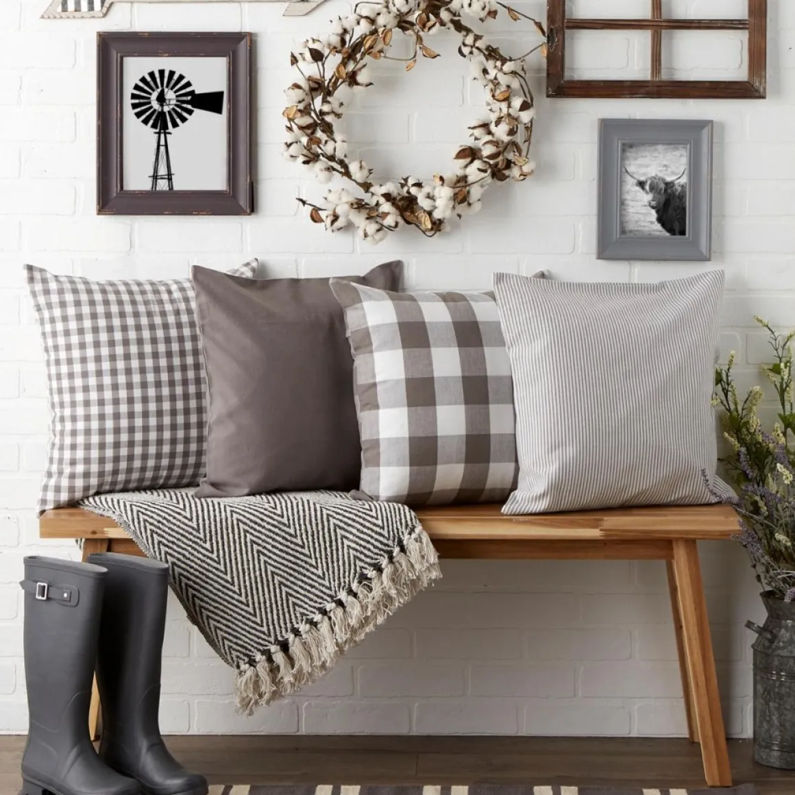 Design Imports Assorted Pillow Covers Set Of 4