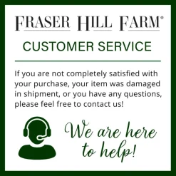 Fraser Hill Farm 9-Ft. Icy Frost Snow Flocked Garland W/ White Lights
