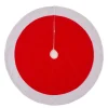 Glitzhome 48In D Red And White Felt Christmas Tree Skirt
