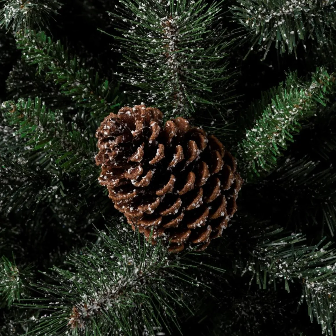 Glitzhome Set Of Two 4Ft Flocked Christmas Tree With 100 Warm White