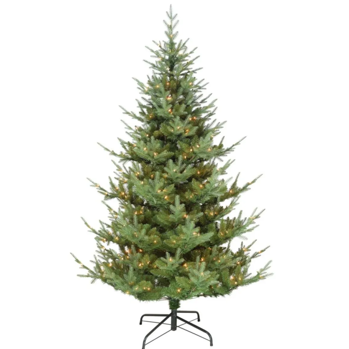 Puleo Intl. Pre-Lit 7.5' Spruce Artificial Christmas Tree, Green