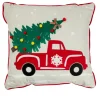 Warm & Cozy 18" X 18" Led Light Up Red Truck Pillow