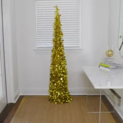 Winter Lane 6' Illuminated Slim Pop-Up Holiday Tree